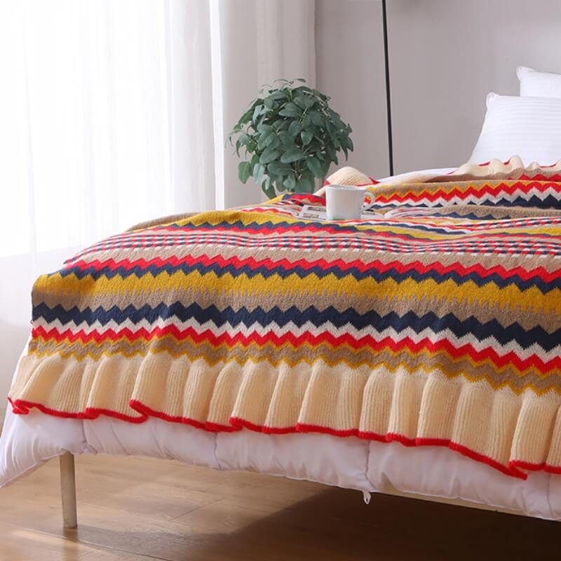 Modern Nordic Knit Blanket Multi-Functional Home Throw