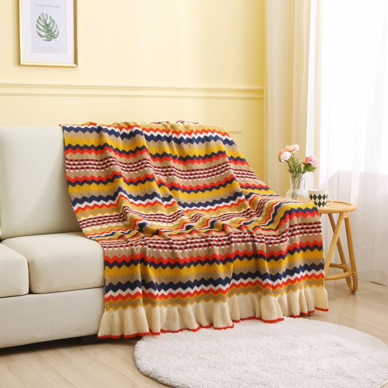 Modern Nordic Knit Blanket Multi-Functional Home Throw