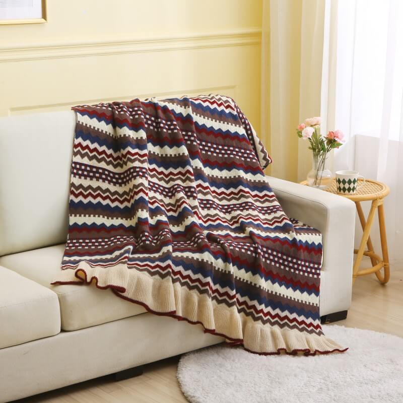 Modern Nordic Knit Blanket Multi-Functional Home Throw