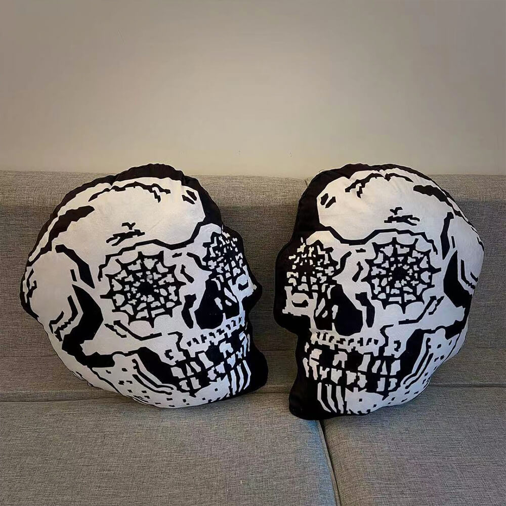 Halloween Spooky Ghost Skull Shaped Decorative Ornament Sofa Pillow