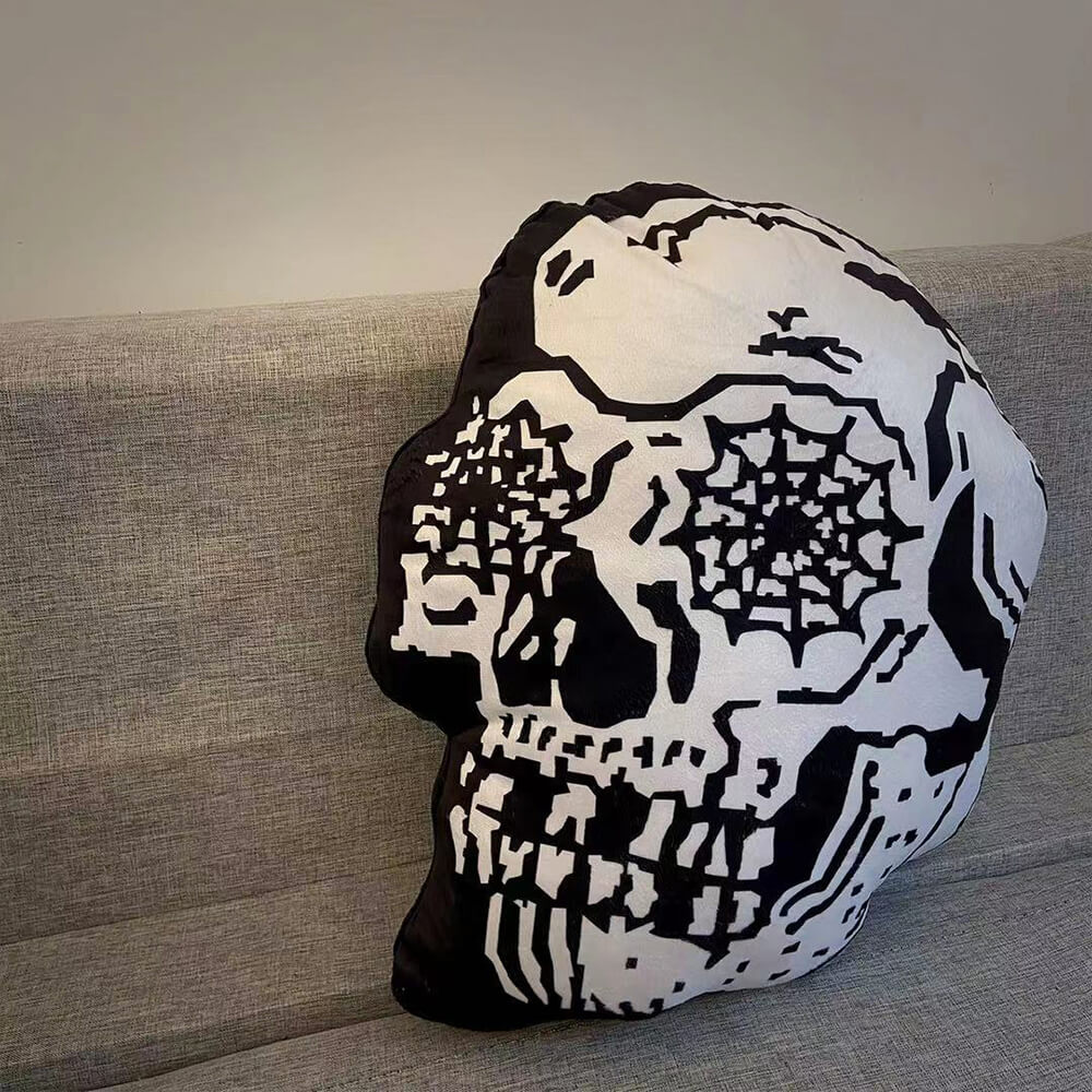 Halloween Spooky Ghost Skull Shaped Decorative Ornament Sofa Pillow