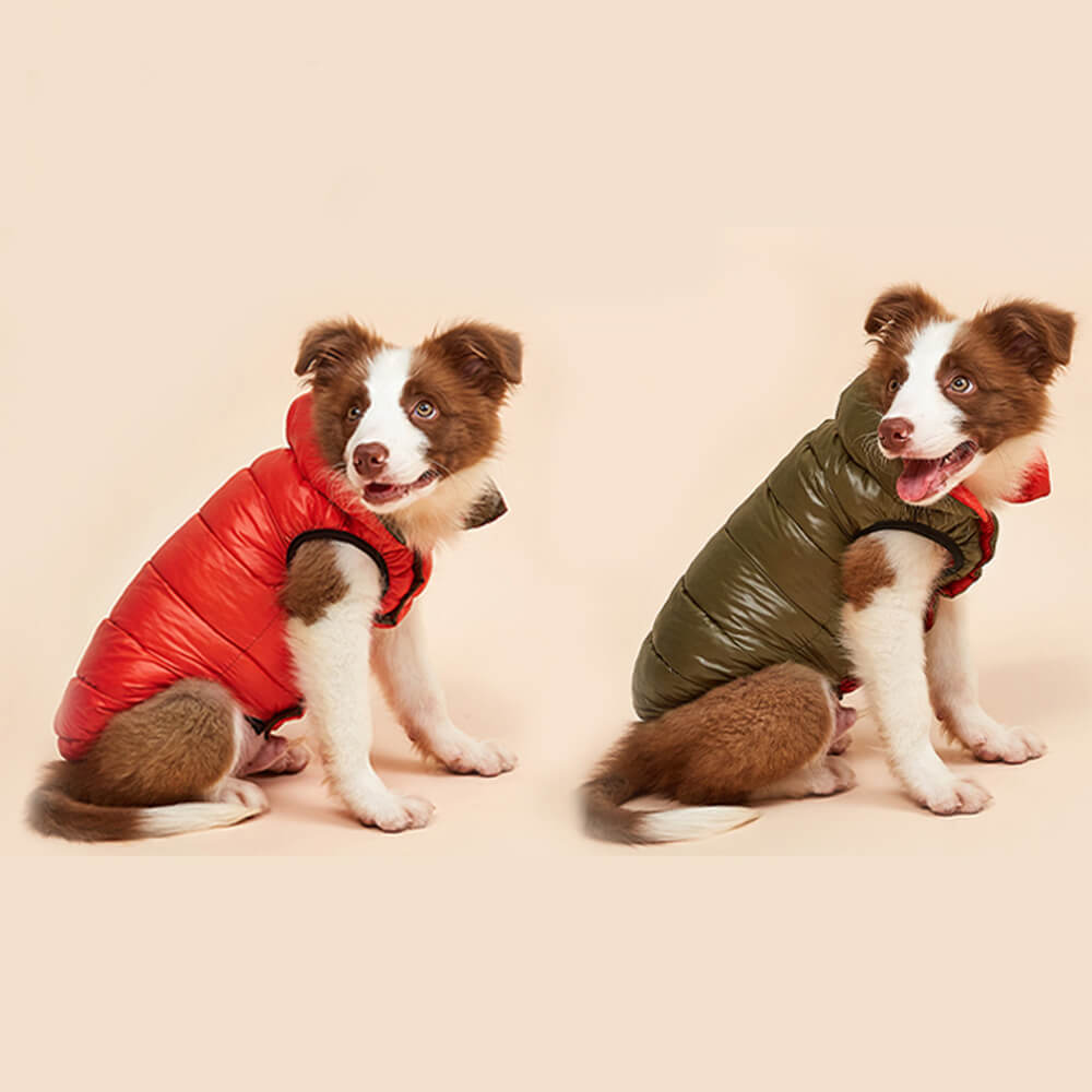 Lightweight Warm Down Reversible Dog Vest Clothes