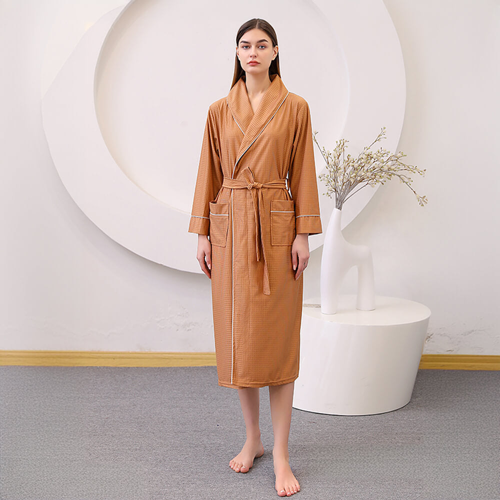 Satin Skin-Friendly Quick-Dry Long Couple's Bath Robe