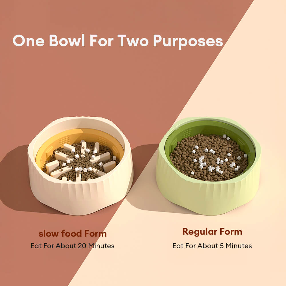 Multi-Function Anti-Tip Dog Slow Feed Bowl