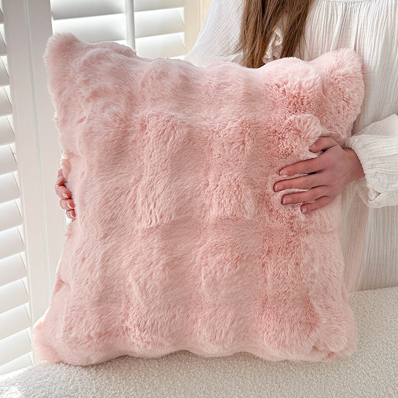 Soft Reversible Plush Sofa Pillow