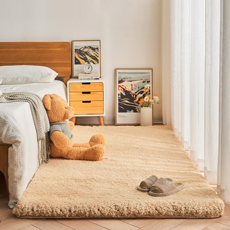 Thick Plush Bedroom Bedside Carpet - Extra Soft and Cozy Rug