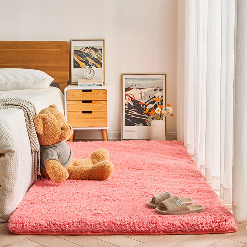 Thick Plush Bedroom Bedside Carpet - Extra Soft and Cozy Carpet