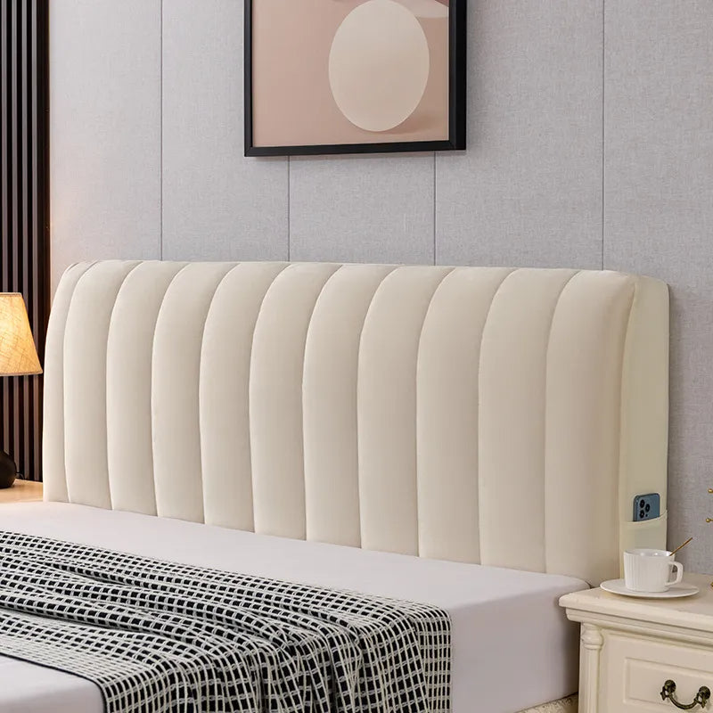 Thickened Velvet Elastic Bed Headboard Protection Cover