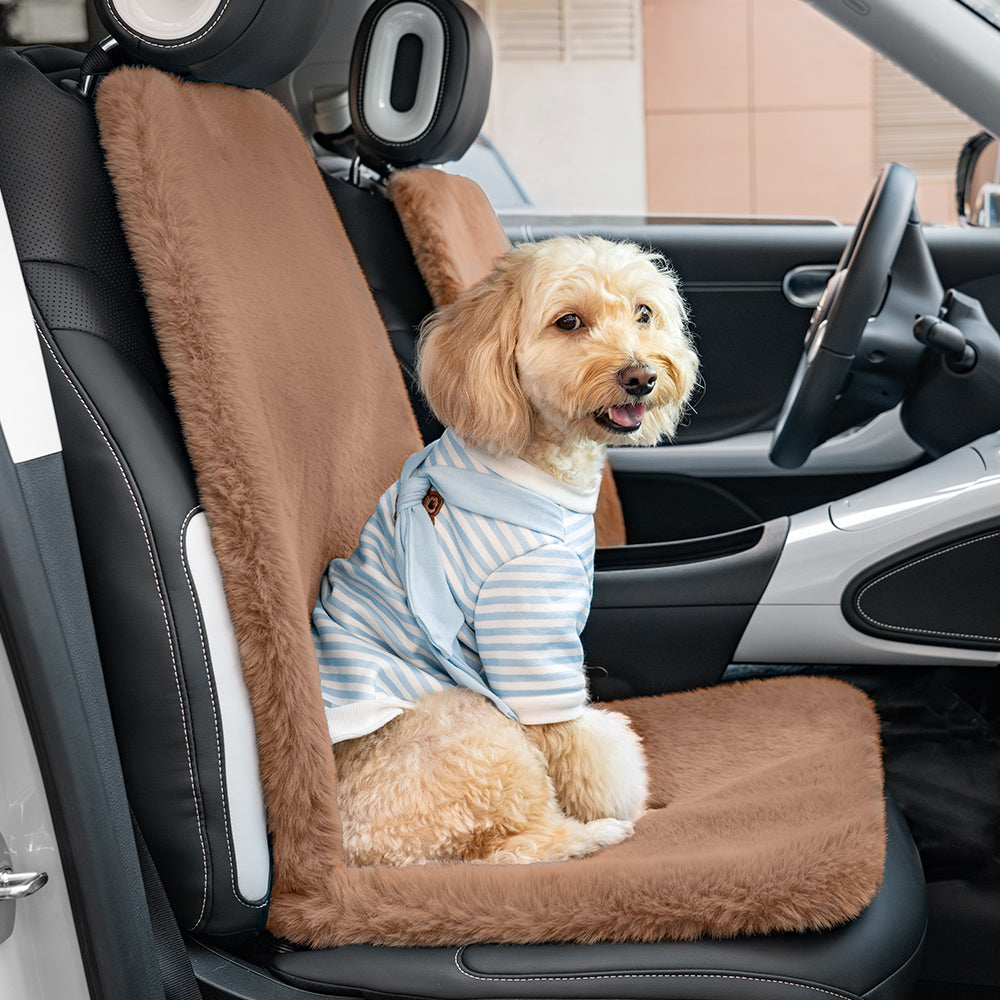 Capa de assento de carro universal de pelúcia quente para cachorro humano