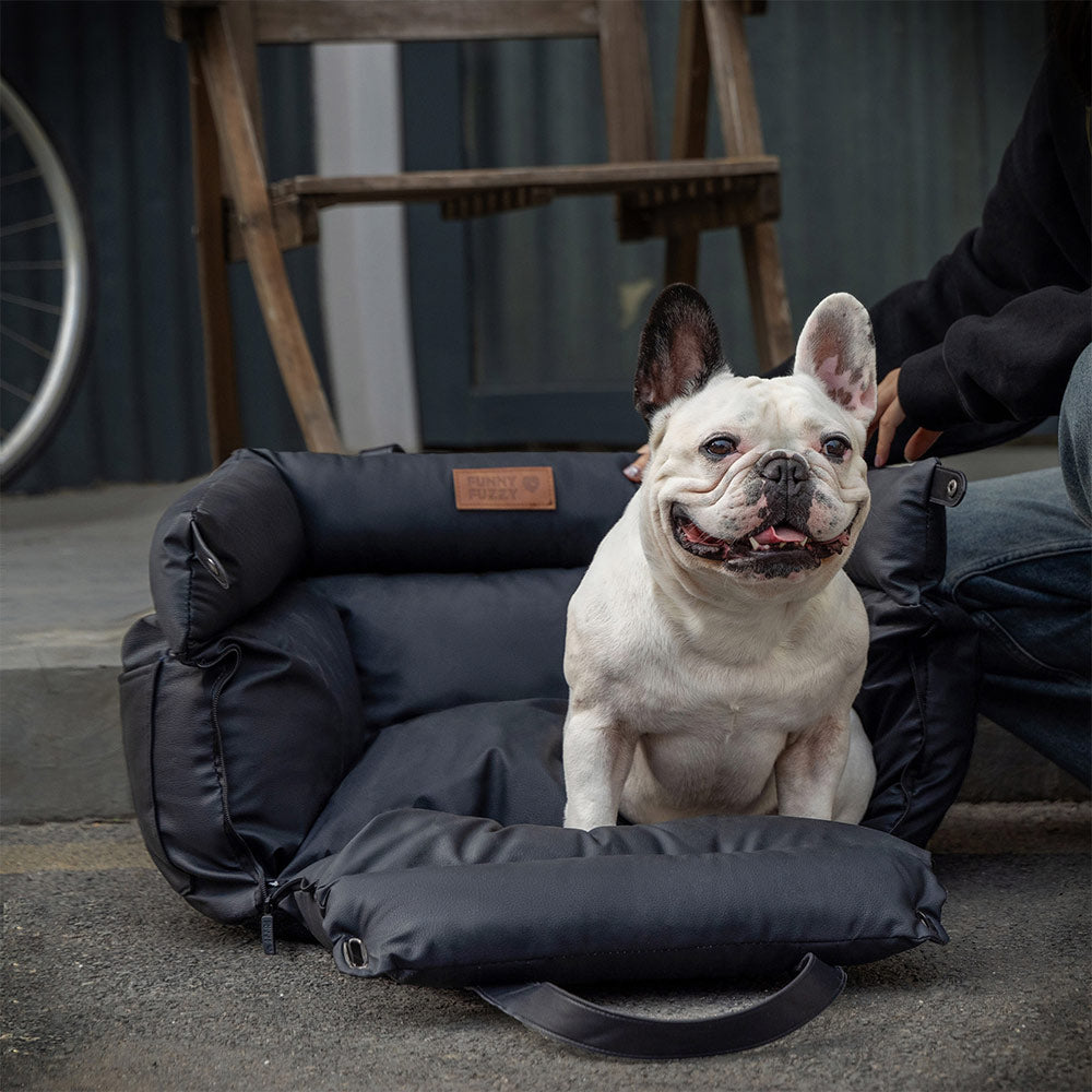 Cama elevatória para assento de carro de couro sintético Deluxe - Urban Voyager