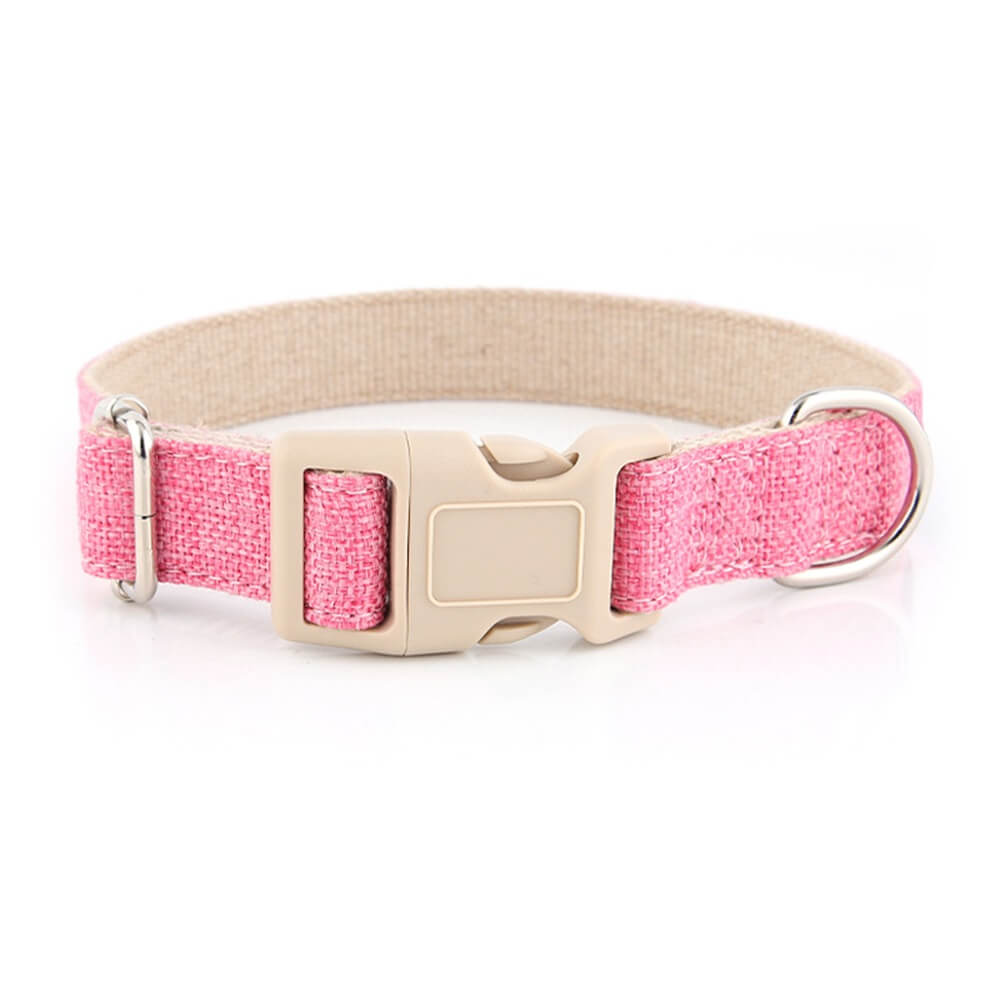 Pure Linen Dog Leash and Collar - Breathable and Durable