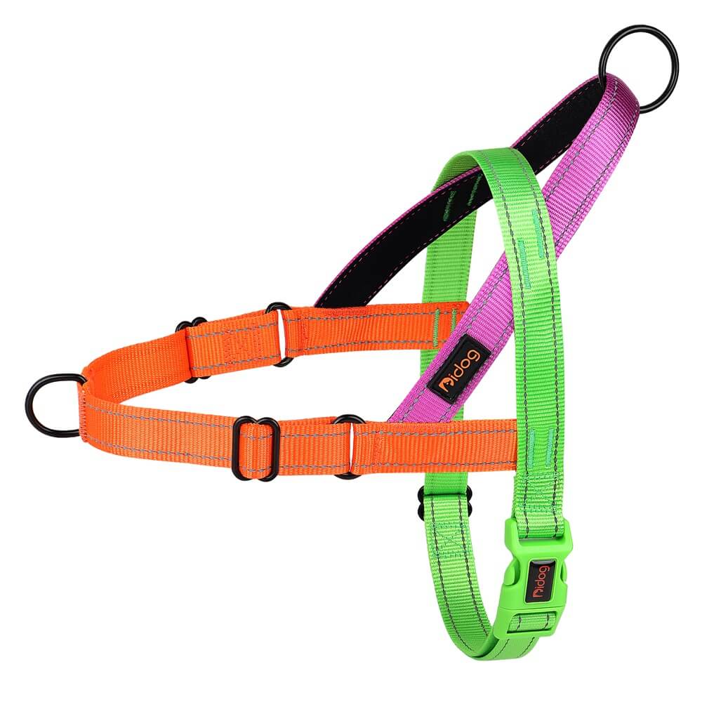 No-Choke Reflective Dog Harness with Adjustable Leash