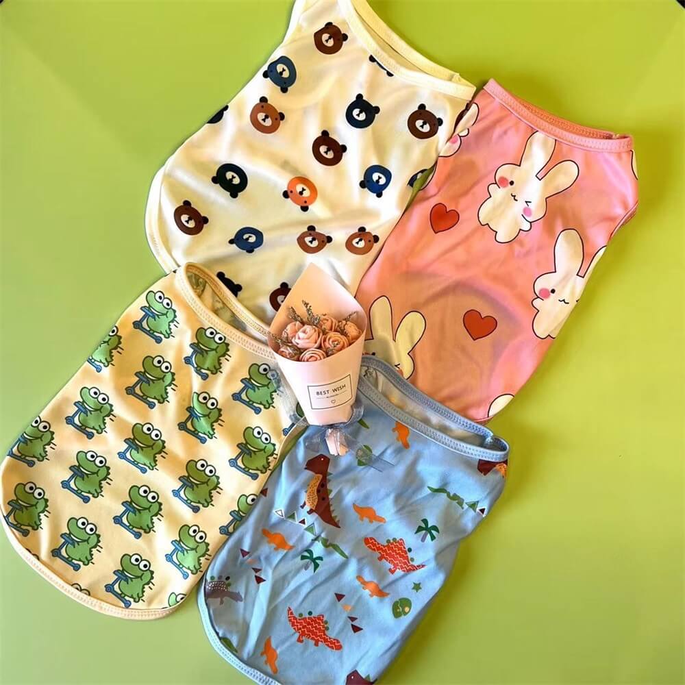 Adorable Cartoon Dog Vest - Four Designs Available