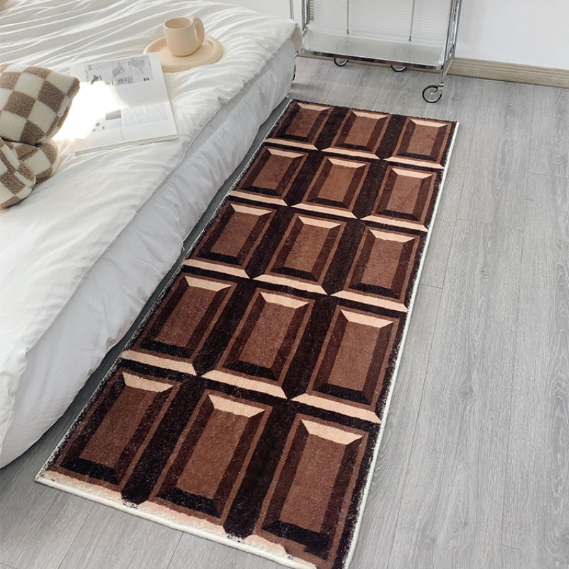 Chocolate Creative Three-dimensional Fluffy Pet Mat