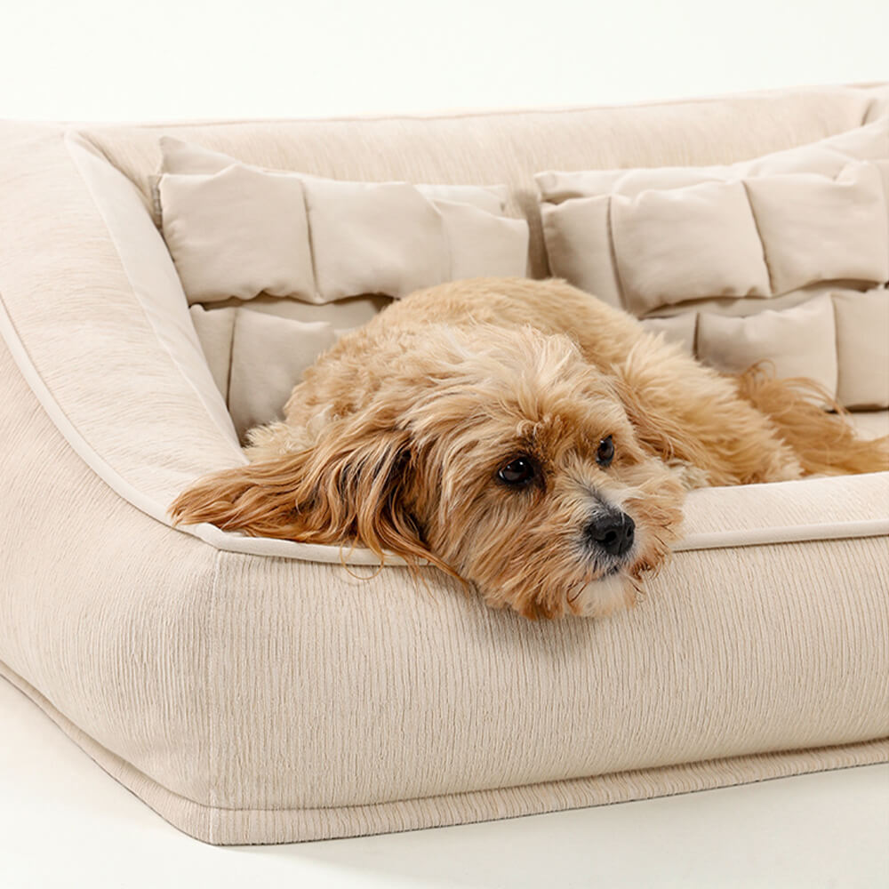 Comfort Orthopedic Support Dog Sofa Bed with Pillows