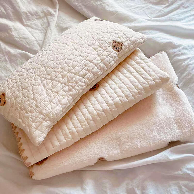 Conjunto de cama aconchegante com travesseiro de algodão bordado para animais de estimação