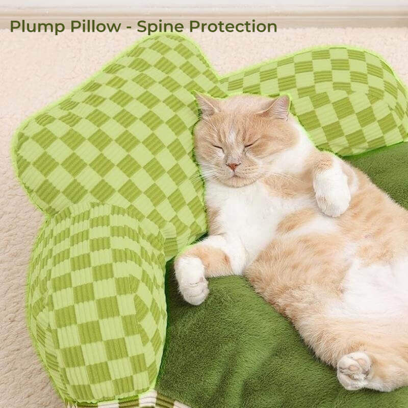 Sofá para animais de estimação com encosto completo Sofá-cama de pelúcia para cães e gatos