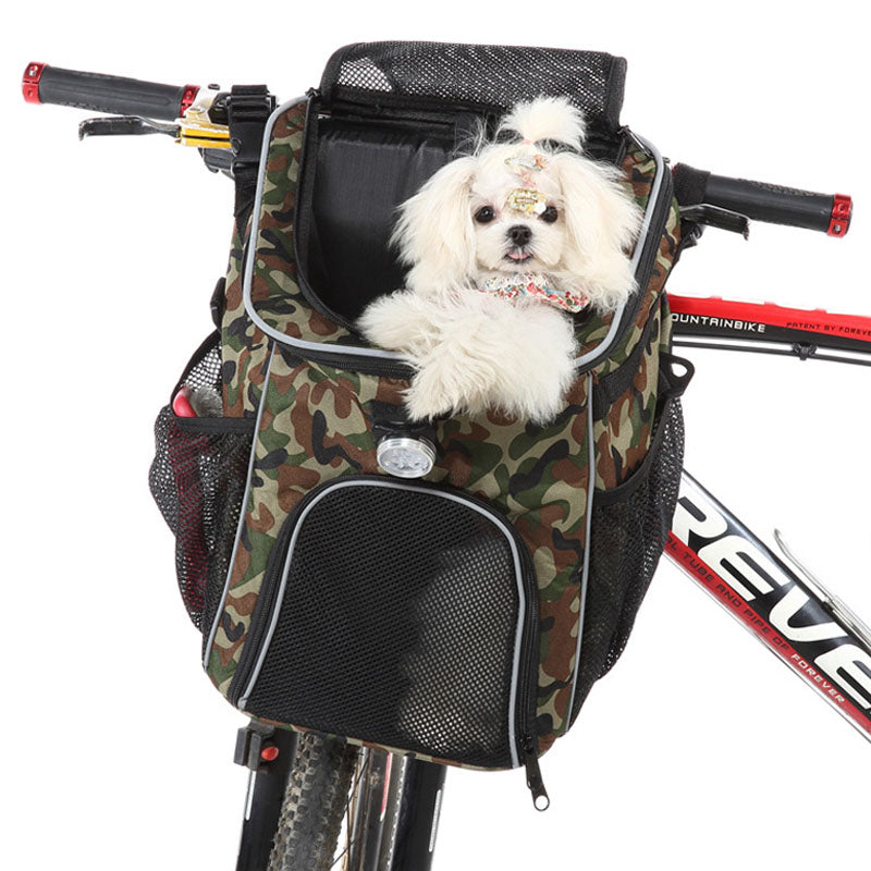 Mochila multifuncional para porta-bicicletas para cães e gatos