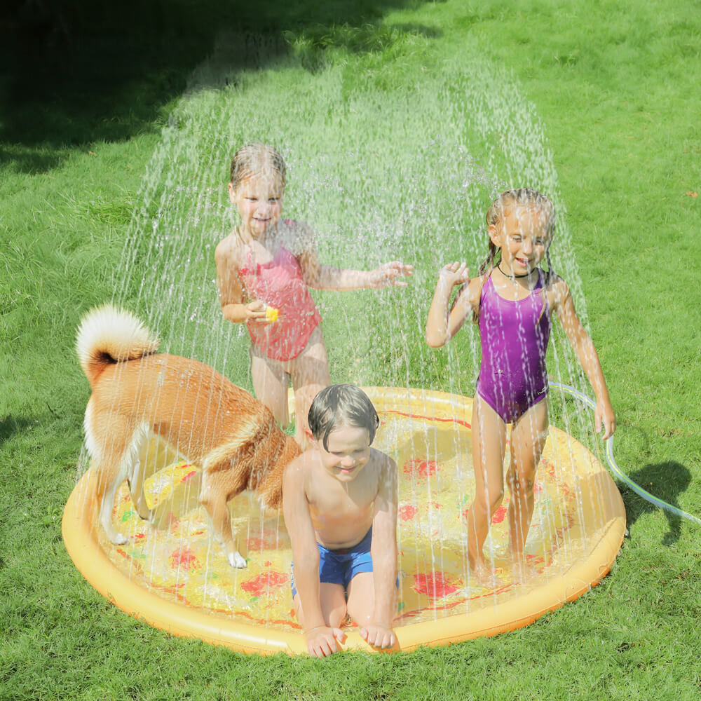 Sorvete infantil Splash Play Mat Dog Sprinkler Pad