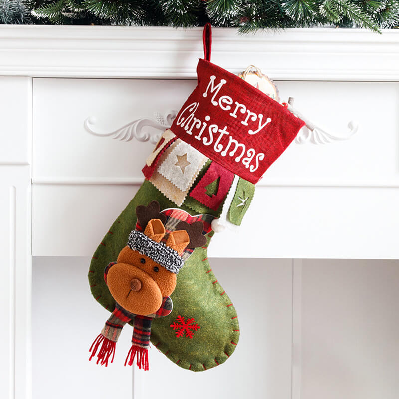 Sophisticated Large Christmas Stocking Gift Bag