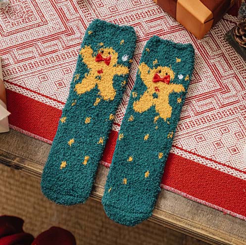 Christmas Santa Claus Knitted Scarf Matching Socks For Pet And Owner