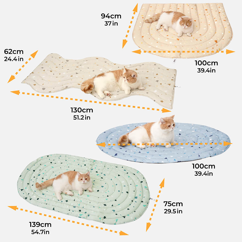 Cobertor para cachorro com estampa de terrazzo de elementos geométricos