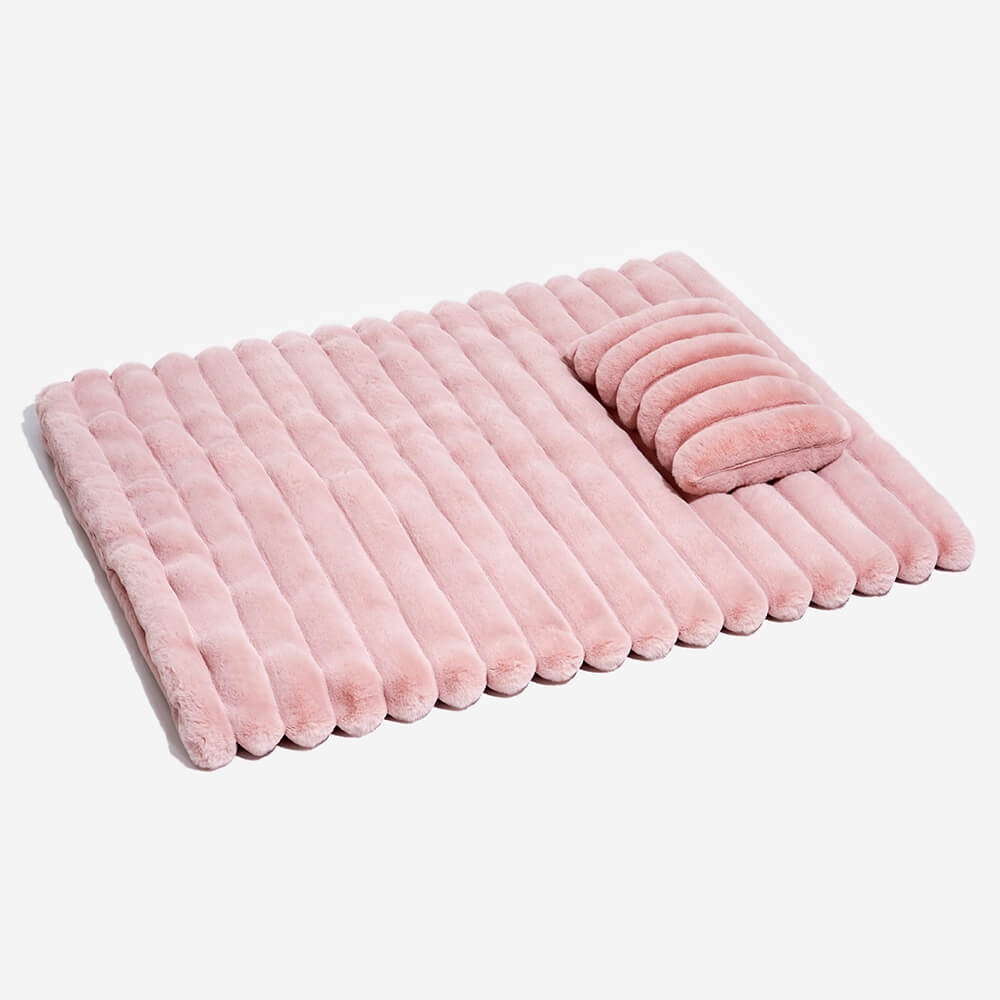 Luxury Striped Faux Fur Fluffy Pet Mat