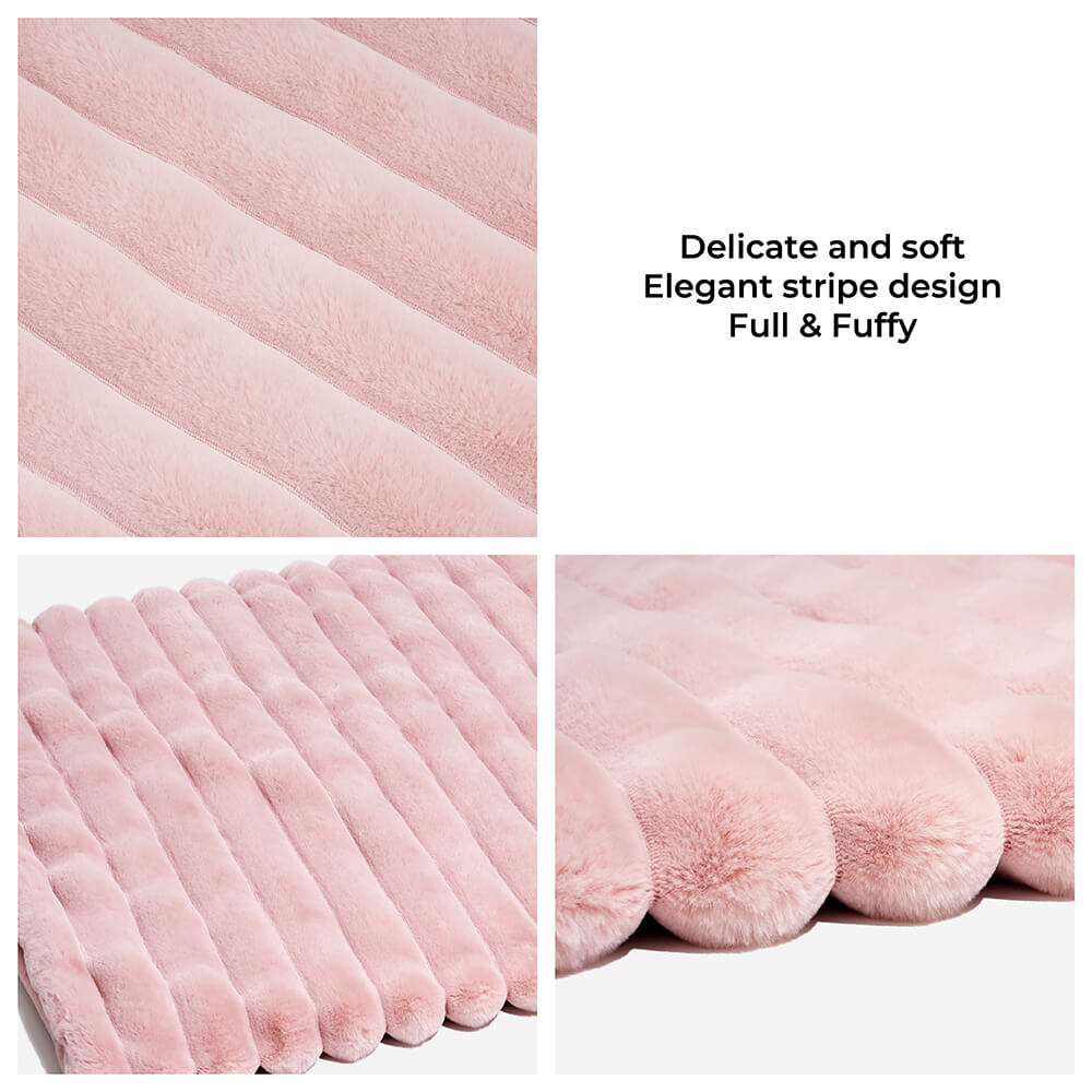 Luxury Striped Faux Fur Fluffy Pet Mat