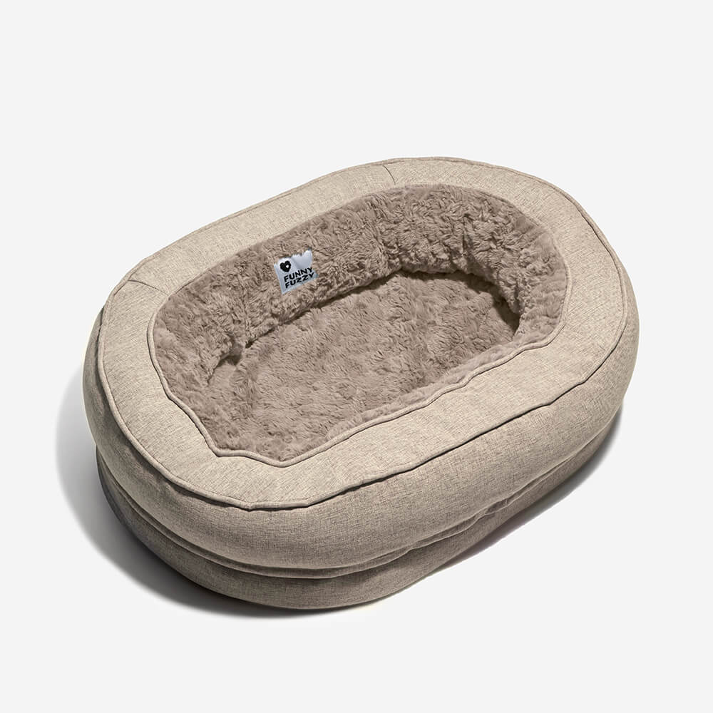 Cama ortopédica fofa para cachorro donut